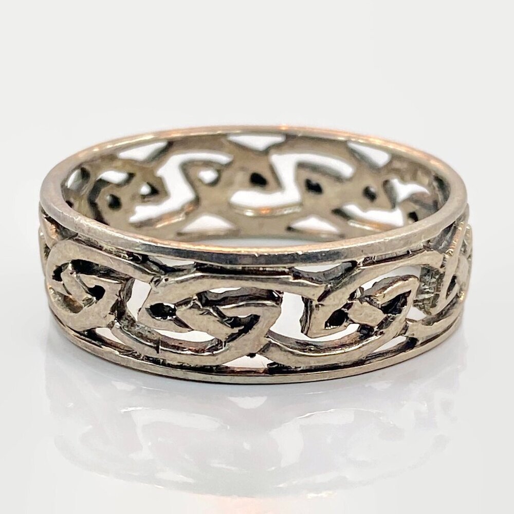 Celtic Knot Ring, Sterling Silver, Celtic Band, Vintage Ring, Irish Jewelry